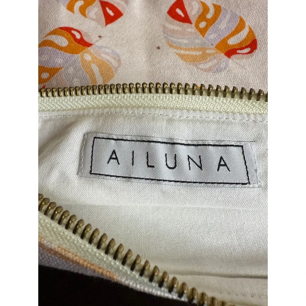 AILUNA Cosmetic Bag Women's Zipper Pouch Travel Makeup Bag Leaf‎ Print